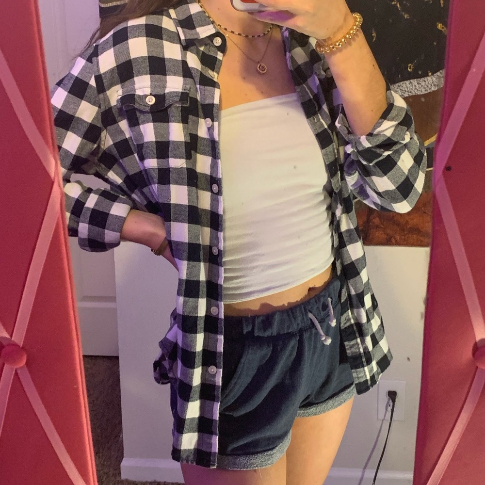 Black and White Plaid Flannel